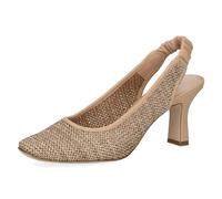 CAPRICE Damen Slingpumps Elegant ohne Verschluss, Braun (Bark Comb), 39 EU