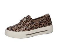 Caprice Damen Slip On Sneaker aus Leder Plateau, Mehrfarbig (Leo Beige), 39 EU