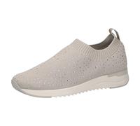 CAPRICE Damen Slip On Sneaker ohne Schnüren zum Schlupfen, Grau (Pebble Knit), 38 EU
