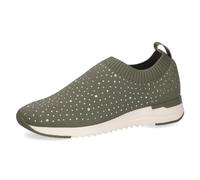 CAPRICE Damen Slip On Sneaker ohne Schnüren zum Schlupfen, Grün (Cactus Knit), 38 EU