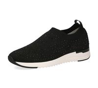 CAPRICE Damen Slip On Sneaker ohne Schnüren zum Schlupfen, Schwarz (Black Knit), 36 EU