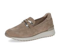 Caprice Damen Slipper aus Leder Bequem, Braun (Taupe Suede), 41 EU