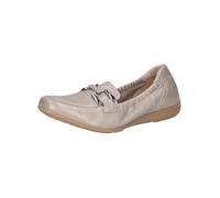 CAPRICE Damen Slipper aus Leder Bequem, Grau (Stone Per.Deer), 41 EU