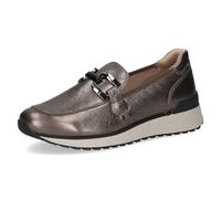 Caprice Damen Slipper aus Leder Bequem, Metallisch (Piombo Metal), 39 EU