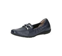 CAPRICE Damen Slipper aus Leder Elegant, Blau (Ocean Deer), 36 EU