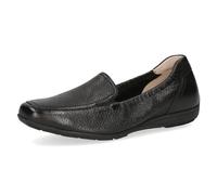 CAPRICE Damen Slipper aus Leder Elegant, Schwarz (Black Deer), 38 EU