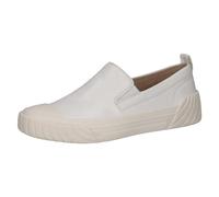 CAPRICE Damen Slipper aus Leder Flach, Weiß (White Softnap.), 37 EU