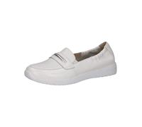 CAPRICE Damen Slipper aus Leder Freizeit, Weiß (White Deer), 41 EU