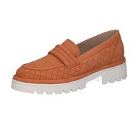 CAPRICE Damen Slipper aus Leder mit Blockabsatz, Orange (Orange Suede), 38 EU