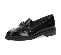 CAPRICE Damen Slipper aus Leder mit Blockabsatz, Schwarz (Black Naplak), 37 EU