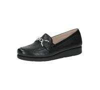 CAPRICE Damen Slipper aus Leder mit Keilabsatz, Schwarz (Black Nappa), 37 EU