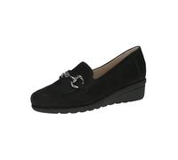 CAPRICE Damen Slipper aus Leder mit Keilabsatz, Schwarz (Black Pearl), 38 EU