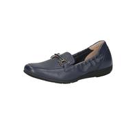 CAPRICE Damen Slipper aus Leder mit Schnalle, Blau (Ocean Deer), 39 EU