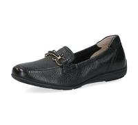 CAPRICE Damen Slipper aus Leder mit Schnalle, Schwarz (Black Deer), 42 EU