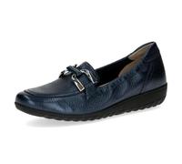Caprice Damen Slipper aus Leder mit Zierschnalle, Blau (Ocean Deer), 37 EU