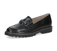 Caprice Damen Slipper aus Leder mit Zierschnalle, Schwarz (Black Nappa), 37 EU