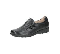 Caprice Damen Slipper aus Leder ohne Absatz, Schwarz (Black Nappa), 38
