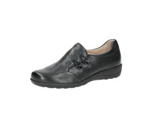 Caprice Damen Slipper aus Leder ohne Absatz, Schwarz (Black Nappa), 40
