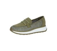 CAPRICE Damen Slipper Flach Elegant, Grün (Khaki Comb), 40 EU