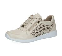Caprice Damen Sneaker aus Leder, Beige (Cream Perlato), 38