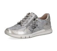 CAPRICE Damen Sneaker aus Leder, Grau (Grey PATENT), 37