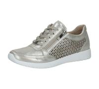 Caprice Damen Sneaker aus Leder, Metallic (Silver SUE MET), 42