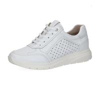 CAPRICE Damen Sneaker aus Leder, Weiß (White Deer), 42