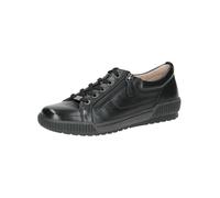 CAPRICE Damen Sneaker flach aus Leder Low Top, Schwarz (Black Nappa), 37.5 EU