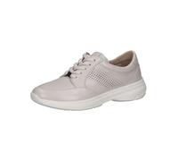 CAPRICE Damen Sneaker flach aus Leder mit Lochmuster, Cremefarben (Pearl Per.Deer), 39 EU