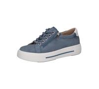 Plateausneaker CAPRICE, Damen, Gr. 37,5, blau (hellblau), Veloursleder, Schuhe Plateausneaker, Freitzeitschuh, Halbschuh, Schnürschuh mit gepolstertem Schaftrand (53257352-37,5) hellblau