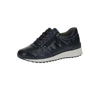 CAPRICE Damen Sneaker flach aus Leder mit Reißverschluss, Blau (Ocean Softnap.), 39 EU