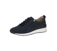 Caprice Schnürschuhe Bequem – Damen, Leder mit Reißverschluss, flach – Blau (38 EU)