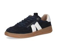 Sneaker CAPRICE "Caprice Sneaker Leder", Damen, Gr. 41, blau (blau, weiß), Leder, casual, Schuhe (26460019-41) blau, weiß