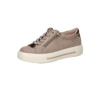 CAPRICE Damen Sneaker flach aus Leder mit Reißverschluss, Braun (Mud Comb), 38 EU