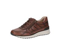 CAPRICE Damen Sneaker flach aus Leder mit Reißverschluss, Braun (Muscat Softnap), 39 EU
