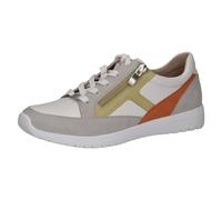 Caprice Damen Sneaker 23751-42 flach aus Leder mit Reißverschluss Grau/Multi Größe 40
