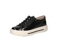 CAPRICE Damen Sneaker flach aus Leder mit Reißverschluss, Schwarz (Black Comb), 38.5 EU