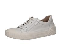 CAPRICE Damen Sneaker flach aus Leder mit Reißverschluss, Weiß (White Softnap.), 37 EU