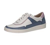 CAPRICE Damen Sneaker flach aus Leder mit Schnürsenkeln, Blau (Blue Comb), 40 EU
