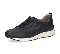 Caprice Damen Sneaker M2350042 Leder flach mit Schnürsenkeln Blau (Ocean Deer) Gr. 38