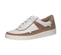 CAPRICE Damen Sneaker flach aus Leder mit Schnürsenkeln, Braun (Taupe Comb), 40 EU