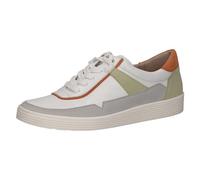 CAPRICE Damen Sneaker flach aus Leder mit Schnürsenkeln, Grau (Lt.Grey Comb), 38 EU