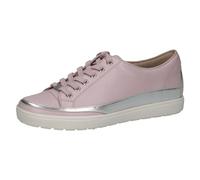 CAPRICE Damen Sneaker flach aus Leder mit Schnürsenkeln, Rosa (Lt.Purple Perl), 38 EU