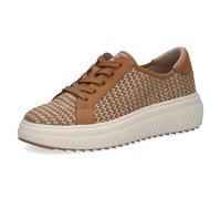 CAPRICE Damen Sneaker flach, Braun (Camel Comb), 36