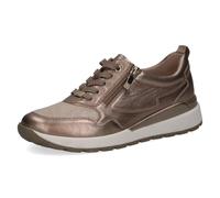 CAPRICE Damen Sneaker flach, Braun (Taupe MET.Comb), 36