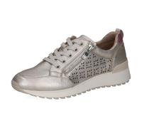 CAPRICE Damen Sneaker flach, Metallic (Platin.MET.CO), 37