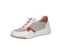 CAPRICE Damen Sneaker flach mit Schnürsenkeln Low Top, Weiß (White Comb), 39 EU