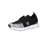 CAPRICE Damen Sneaker flach mit Schnürsenkeln Vegan, Schwarz (Black Comb), 41 EU