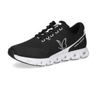 Caprice Damen-Schnürer Black/White – vegan, flach, sportlich – Größe 38 EU