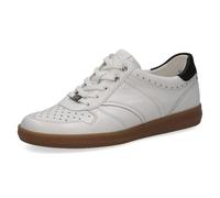 CAPRICE Damen Sneaker flach, Weiß (White/Black), 40